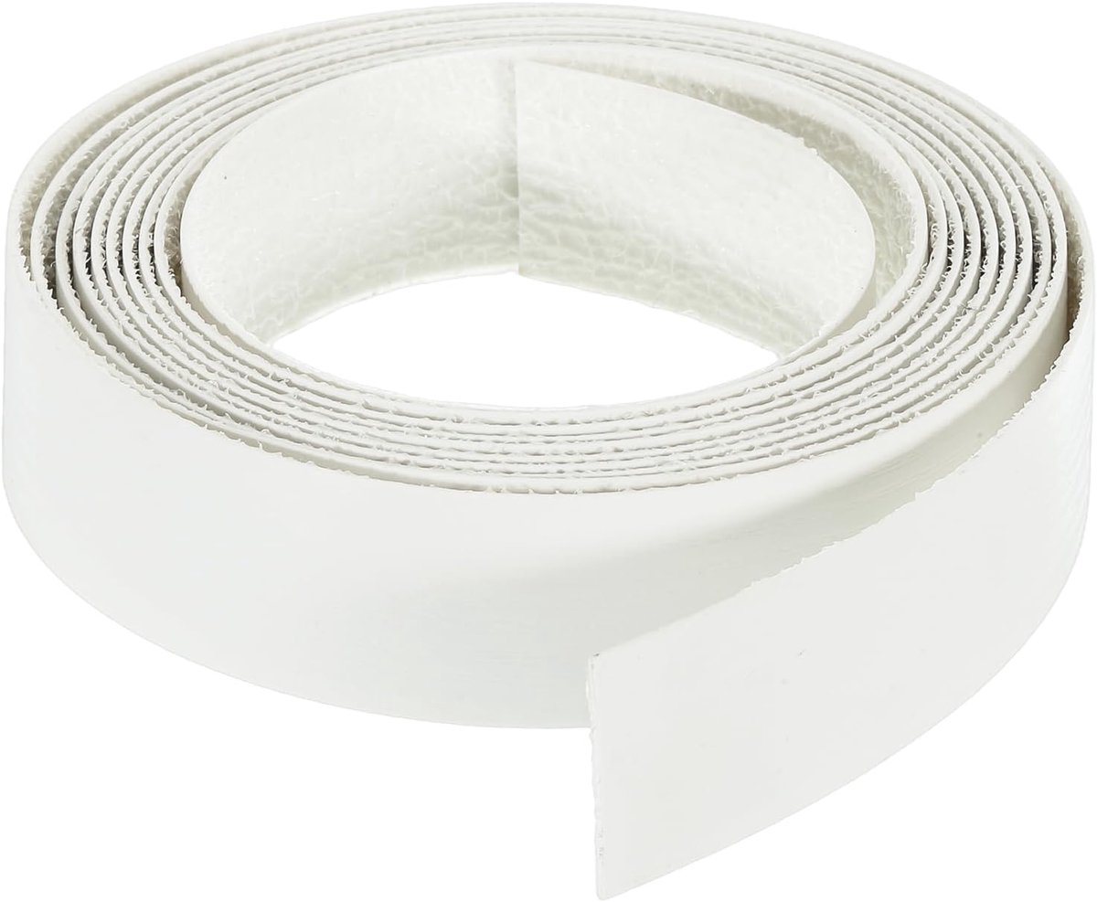 Randlijm, eiken, pvc, randband, zelfklevend, 28 mm x 3 meter, voorgelijmde houtfineerrandband om op te strijken, voor reparatie van kasten, restauratie van meubels, warm wit glanzend