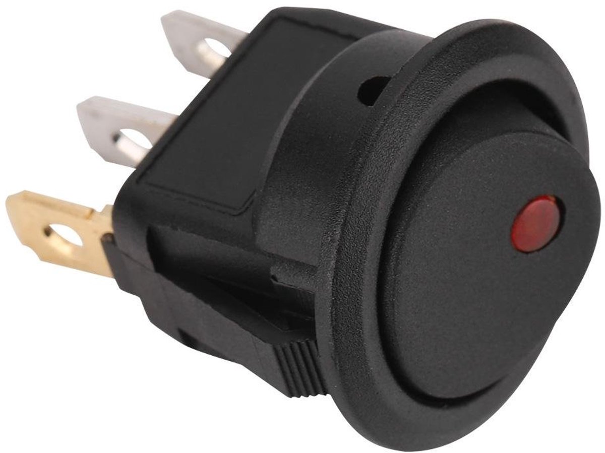 12 V Ronde Tuimelschakelaar LED AAN/UIT Toggle SPST Schakelaar LED Dot lichtschakelaar voor Auto Truck Van Dash Boat, Rood Licht auto schakelaar Automotive schakelaars