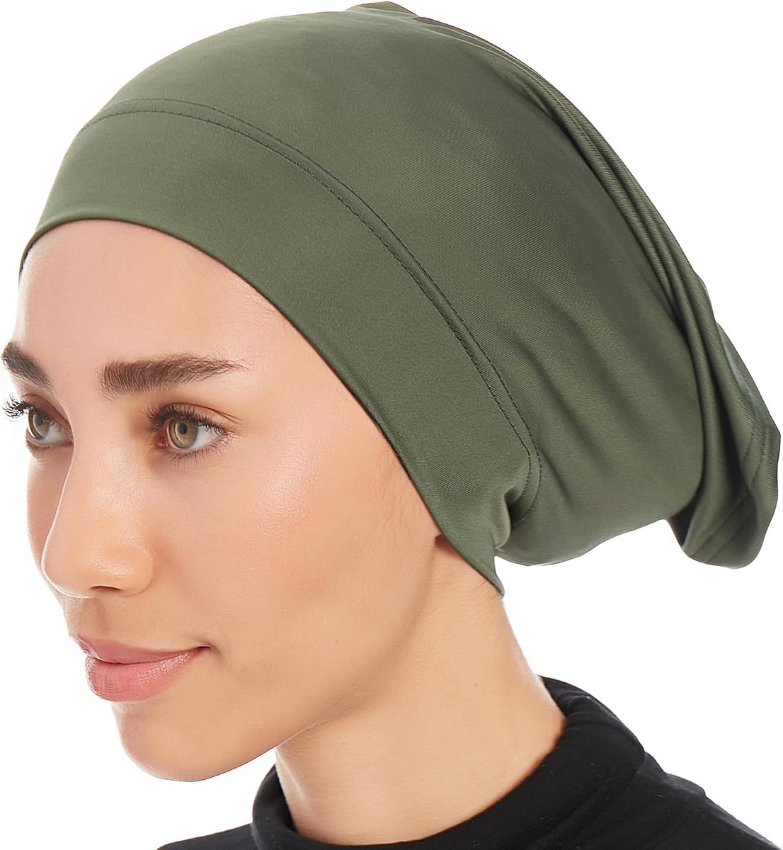 Caps ondersjaal voor dames - zwarte hijab cap ondersjaal tulband dreadlocks buis - moslim accessoires hoofddoek