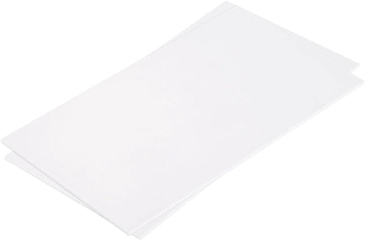 ABS kunststof plaat 7 inch x 4 inch x 0,06 inch styreenbogen ABS voor modelbouw DIY witte plaat 2 stuks