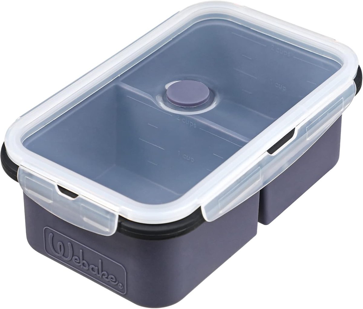 Siliconen vriestray voor soep met deksel, 2 kopjes, 500 ml - Ideaal voor voedselbereiding, invriezen van bouillon en sauzen, multifunctionele opslagcontainer