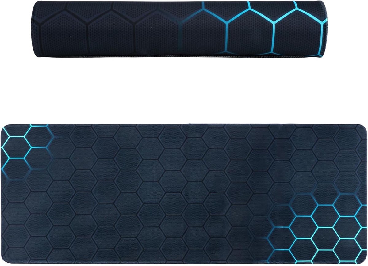Grote Gaming Muismat XXL 800 x 300mm, Waterdicht en Antislip, Ideaal voor PC, Laptop en Macbook met Gestikte Randen voor Optimale Precisie en Snelheid