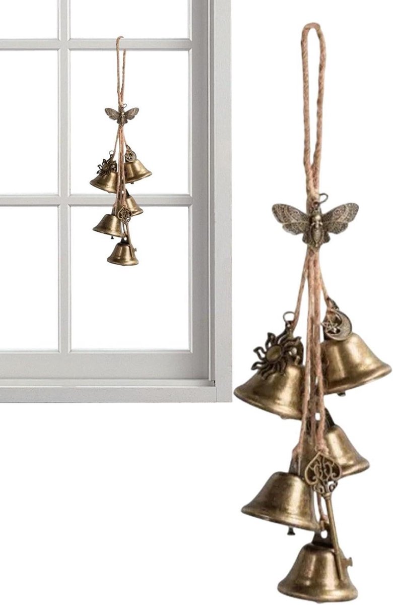 Heksenklok Deurbel - Deurbel Hanger - Bescherming Huis - Duidelijke Negatieve Energie - 13.4L x 12.2B x 4.8H cm