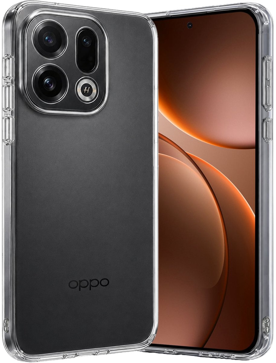 Hoes - Geschikt voor OPPO Find X9 - Sterk & Shockproof - Hoesje Cover - Siliconen Case - Transparant