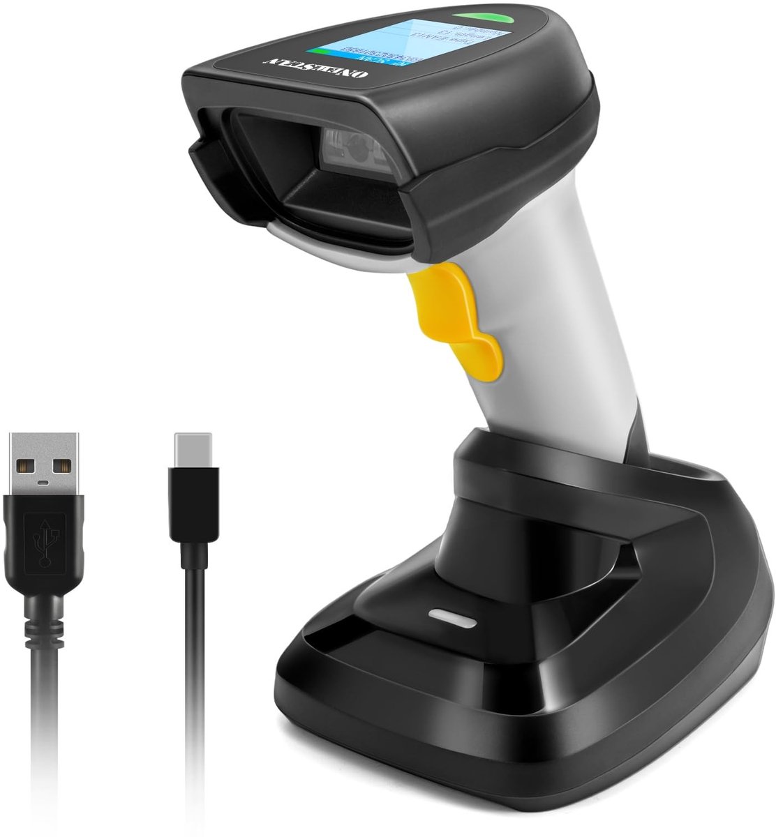 Elzusha - Draadloze 2D Barcodescanner met Basisstation USB & 2.4G voor QR & Data Matrix