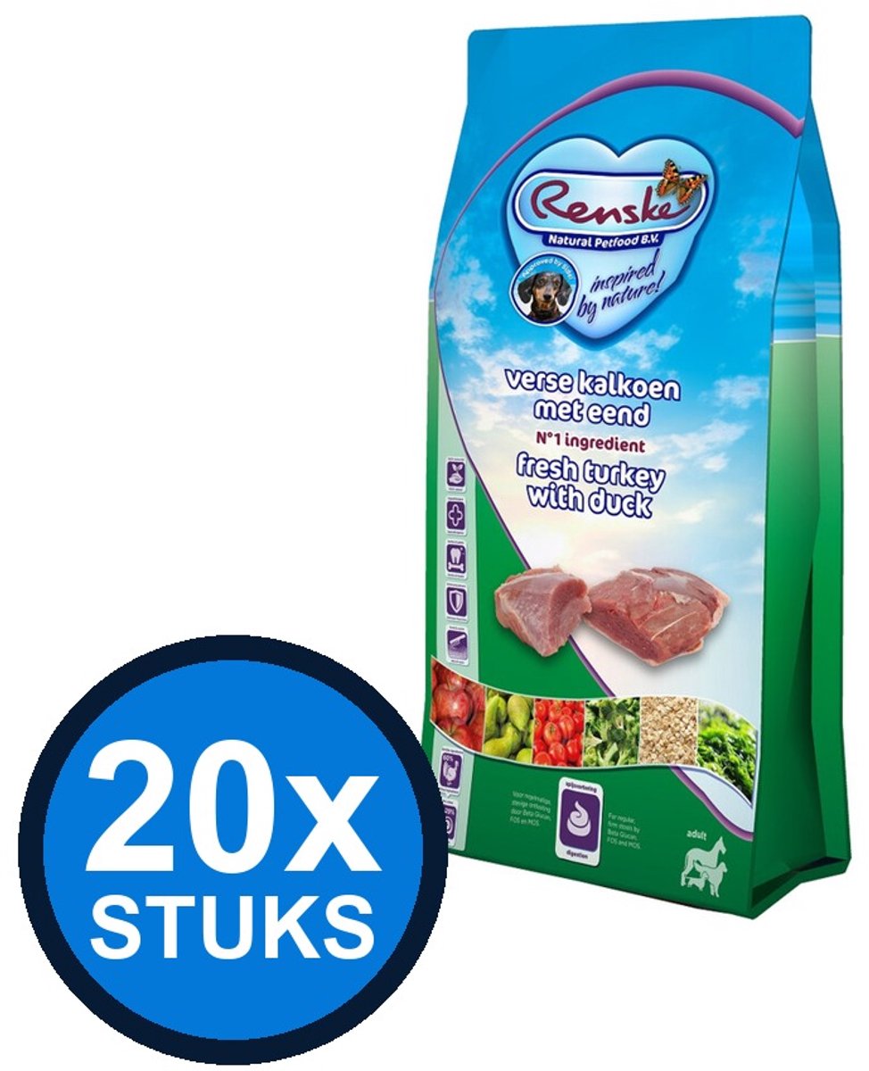 Renske Renske vers hond adult kalkoen&eend 395gr