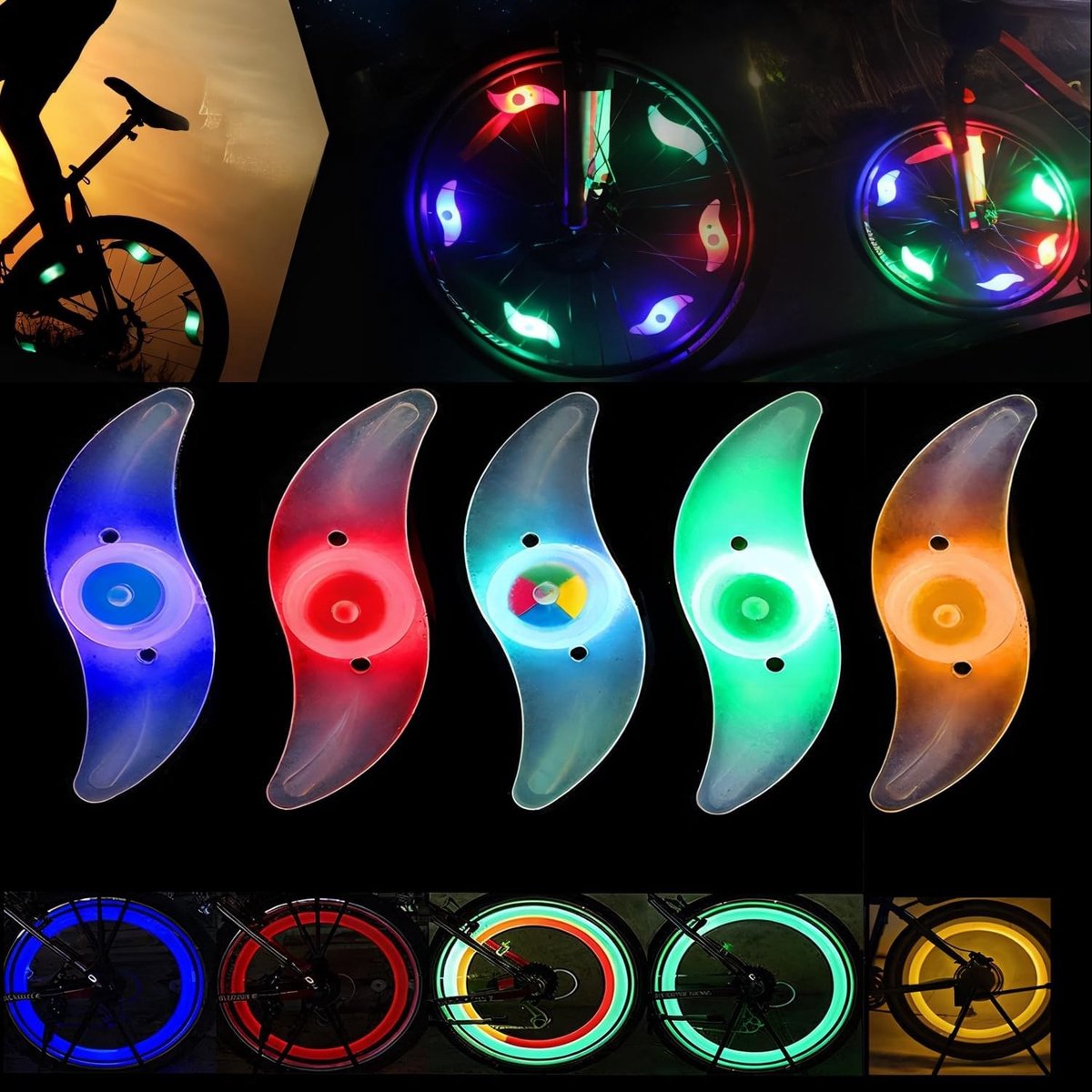 Led Fietsverlichting - Rood - 5 Stuks - Waterbestendig en Duurzaam - Voor Stadsfietsen