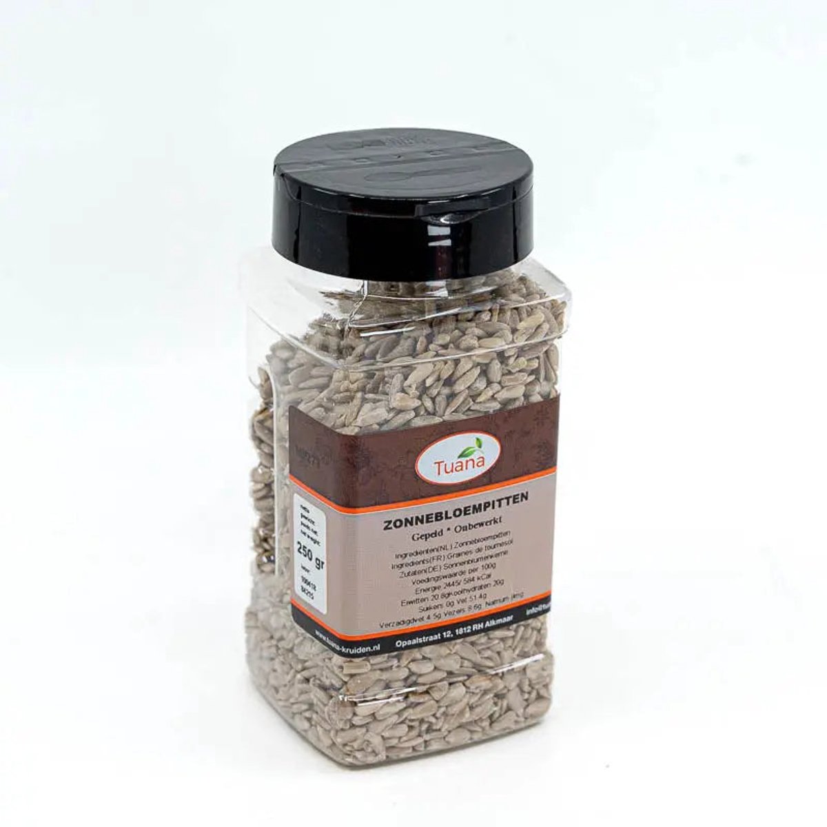 Tuana Kruiden - Zonnebloempitten Gepeld - Pot 250 Gram - noot36