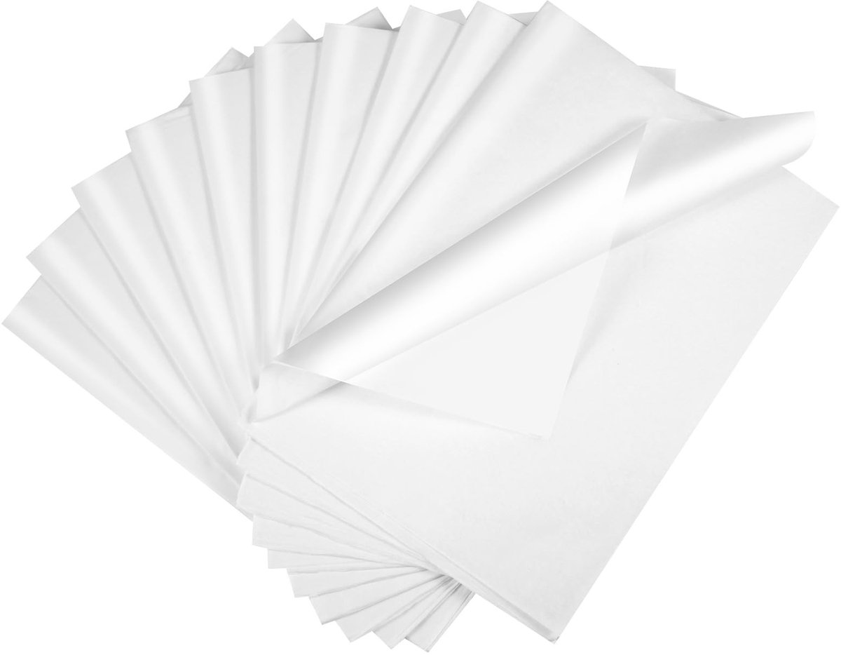SolidKeus - 100 Vellen Witte Tissue Papier voor Cadeaus