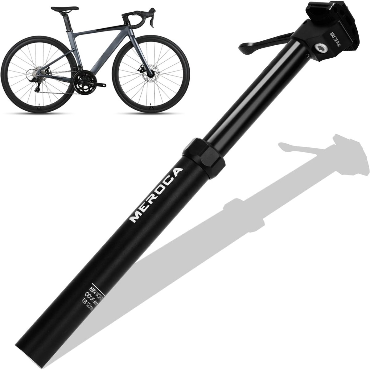SolidKeus - Hyraulische Verstelbare Zadelpen voor Fietsen 30.9/31.6mm
