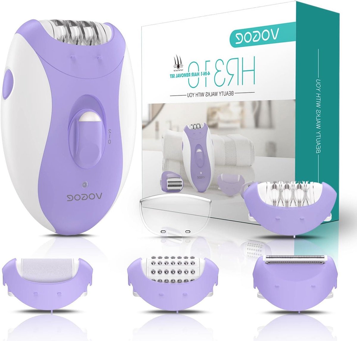 Elektrische Ontharingsapparaat - Epilator Dames - Gladde Huid - 4-in-1 Functies - 158 x 47 cm - Wit