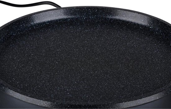 All Ride Teppanyaki Bakplaat 24V - Elektrische Pan met Deksel - Bakplaat Elektrisch Ø26cm - Grillplaat voor Camper en Vrachtwagen - 250W - met Houten Spatel — afbeelding 3