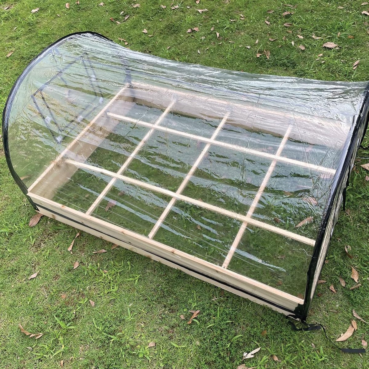 NYVI-Green 02 Foliebroeikas voor groenten, planten, kruiden, weerbestendig, waterbestendig, uv-bescherming, broeikas met raam, plantenbak, 115 x 80 x 54 cm