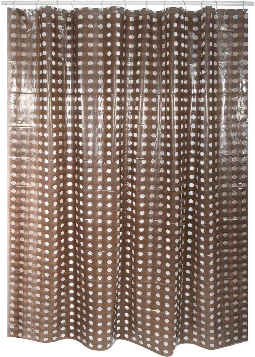 MSV Douchegordijn PVC – Anti-Schimmel Douchegordijn met Antibacteriële Coating – Inclusief Ringen – Modern Design