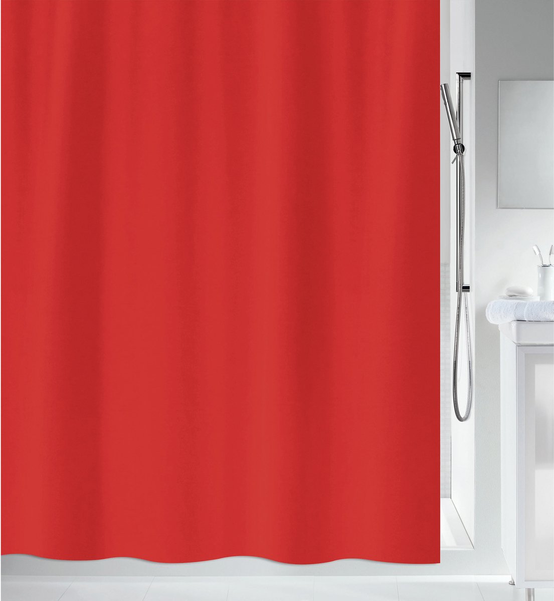 Spirella Douchegordijn Polyester – Anti-Schimmel Douchegordijn met Stijlvol Design voor de Badkamer