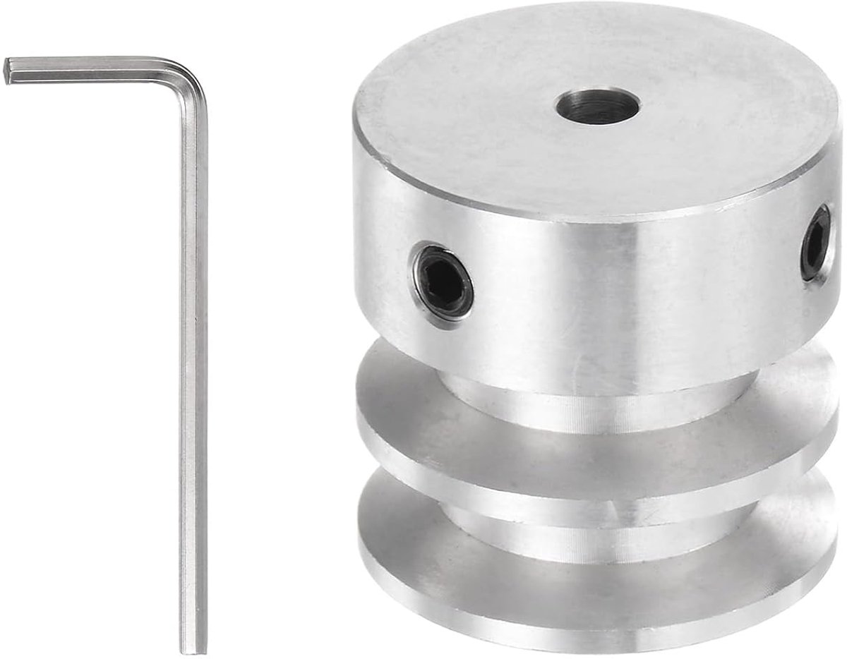 V-riemschijf met 5 mm binnendiameter en 30 mm buitendiameter, enkele gleuf van aluminiumlegering voor 6 mm ronde riemen van PU