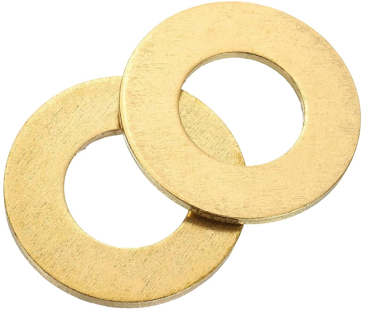 Set van 8 sluitringen, M12 x 24 mm x 1,5 mm, messing ringen, sluitringen, assortiment, platte borgringen, afdichtring, metalen ringen voor schroeven, bouten, moeren