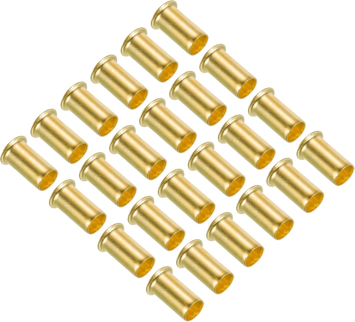 8mm ID 10mm OD Messing Compressie Insert, 24 Pack Insert Tube Ondersteuning Compressie Fitting Accessoires Kit voor Water Olie Luchtpijp