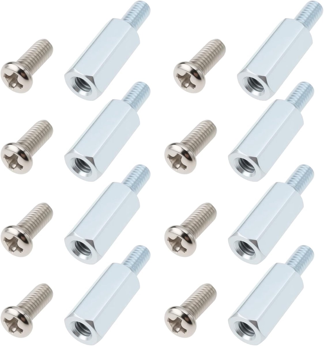 8 Stks M4x15+8 Zeshoekige Studs Spanner M4x10 Schroeven voor VESA Monitor Stand Installatie Compatibel met Samsung