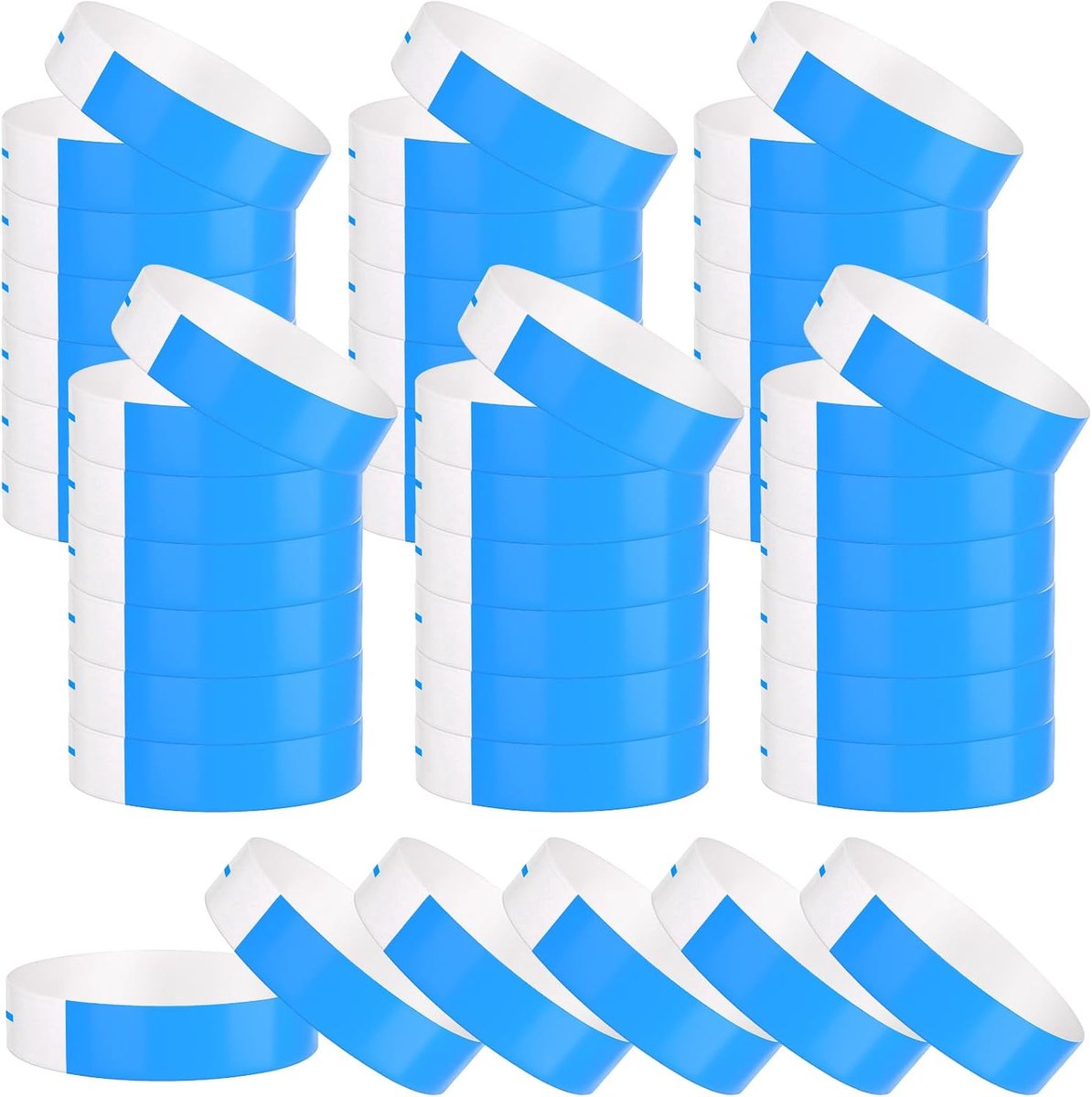 400 stuks toegangsbanden, partyarmbanden, toegangsbanden voor evenementen, armband, kinderen, telefoonnummer voor feestjes (blauw)