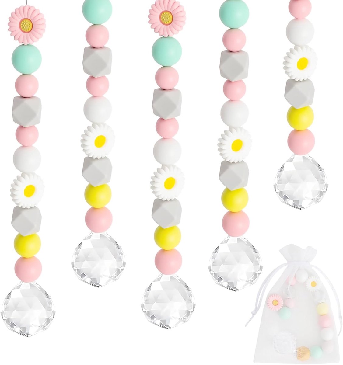 Zonnevangers kristal knutselset doe-het-zelf hanger Suncatcher - raamdecoratie hangend met regenboogeffect lichtvanger voor ramen, balkon, tuin en huis