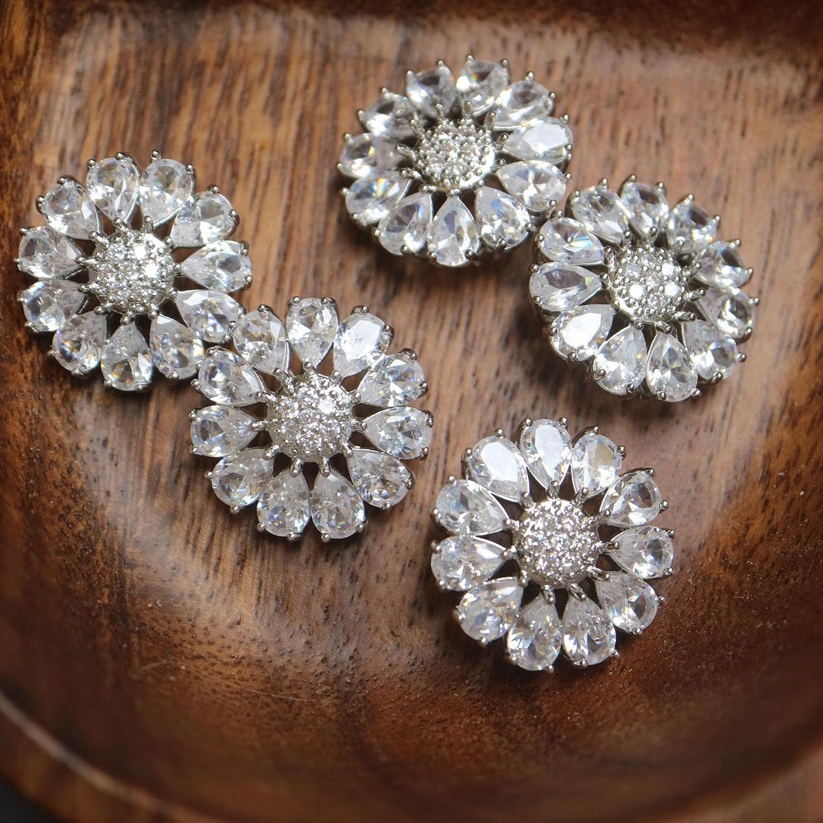 5 Stk/partij Luxe Crystal Rhinestone Knoppen voor Kleding Naaien Op Zirconia Knop Voor Jas Decoratieve CZ Naaien Knoppen Diy broches Decoratie