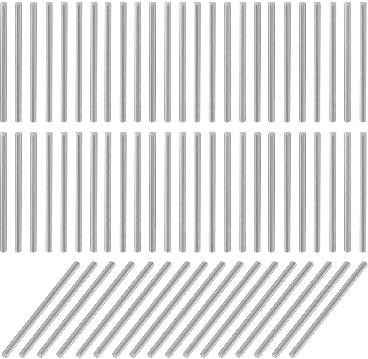 110 stuks 304 roestvrij stalen cilinderstiften, 1 mm diameter, 20 mm lange plugstiften, metalen plankpennen voor kledingkast, commode, kast, boekenkast, industrie, huishouden, meubels