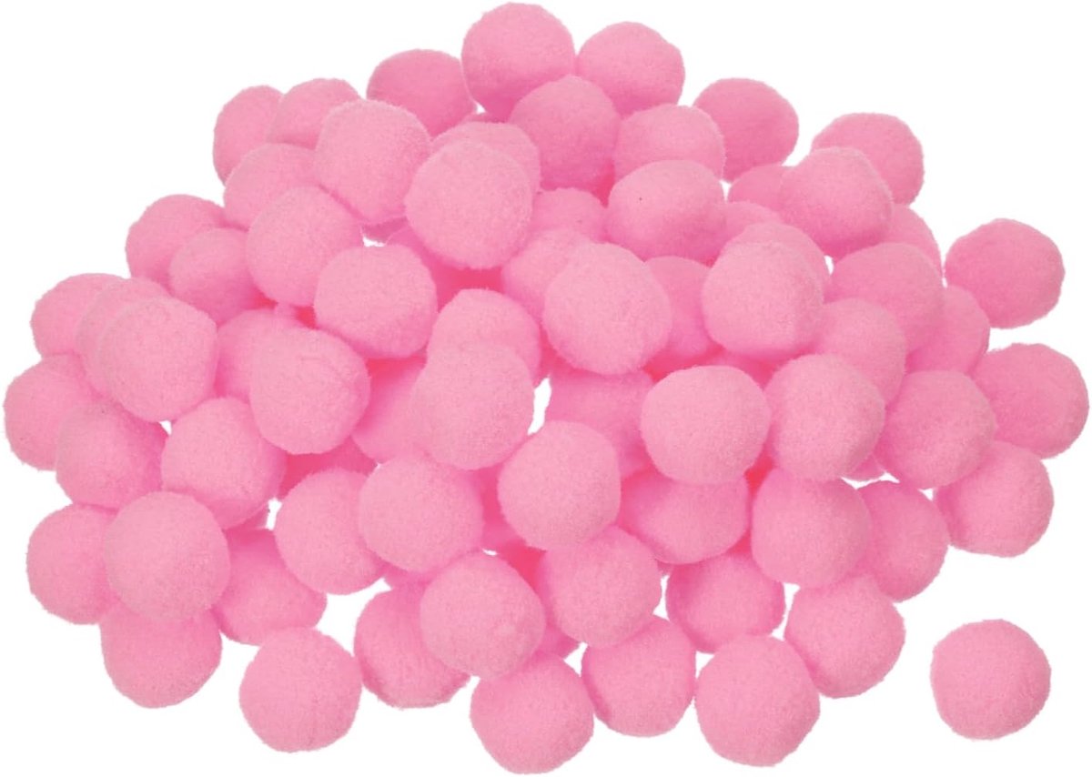 100 stuks viltballen, voor vilt, 3 cm, 30 mm, roze, voor knutselprojecten