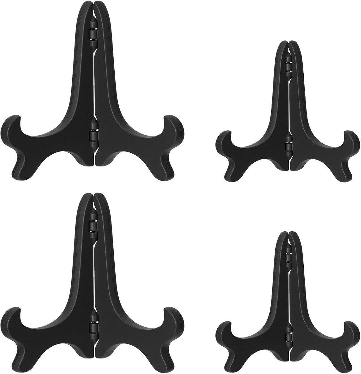 4 stuks bordenstandaard voor standaard, 15 cm/10 cm, plastic, voor presentatie, fotolijsthouder, plaatstandaard, decoratieve tafelstandaard, tentoonstelling voor borden, schalen, platen, boeken
