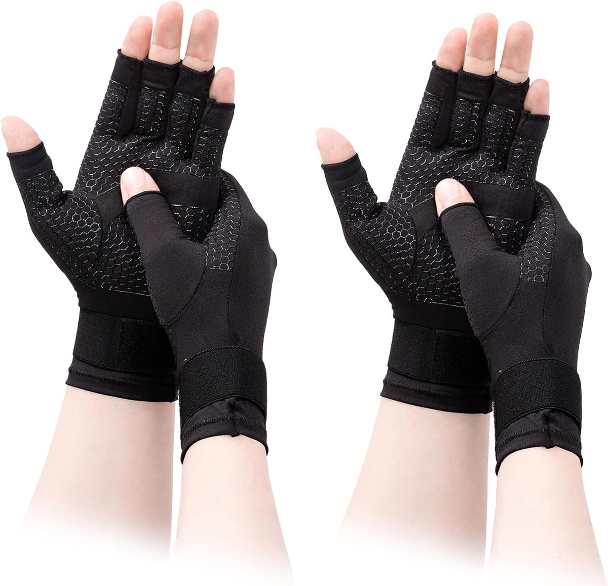 Handschoenen, compressiehandschoenen met verstelbare riemen, trainingshandschoenen voor heren en dames, geschikt voor artritis, polssteun en carpaal tunnelsyndroom