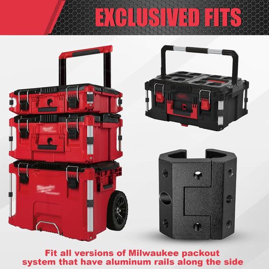 Clip Compatibel met Milwaukee Packout System Hoekadapter, Zwart — afbeelding 5