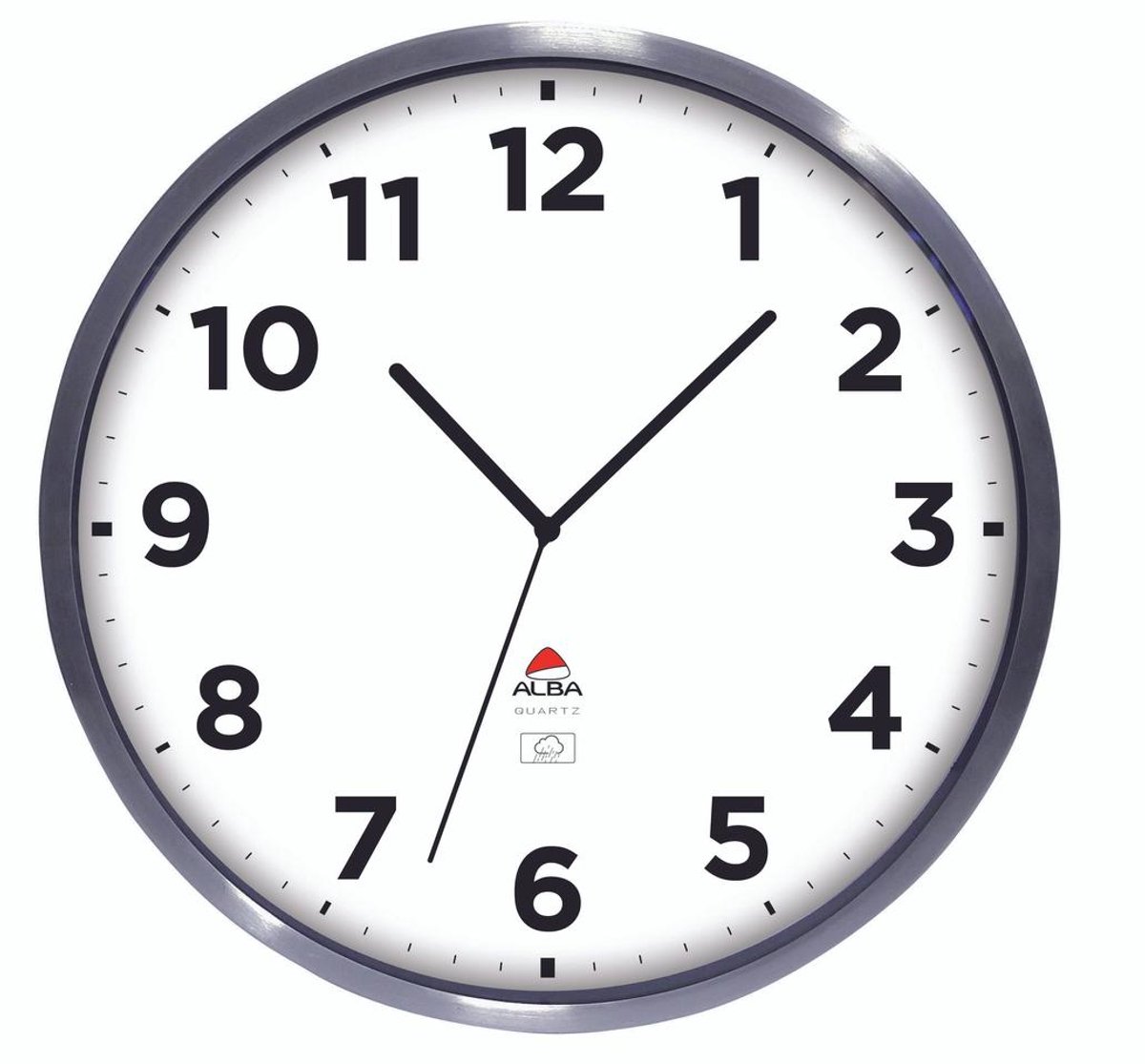 Alba Horextra wandklok van RVS 35 - 5 cm. voor binnen en buitengebruik