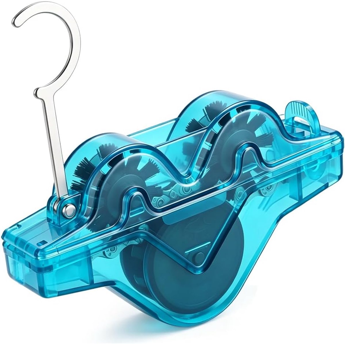 fietskettingreiniger, duurzame en eenvoudige fietskettingreiniger, handsfree fietskettingreiniger voor mountainbike, stad, racefiets, motorfiets (1 blauw)