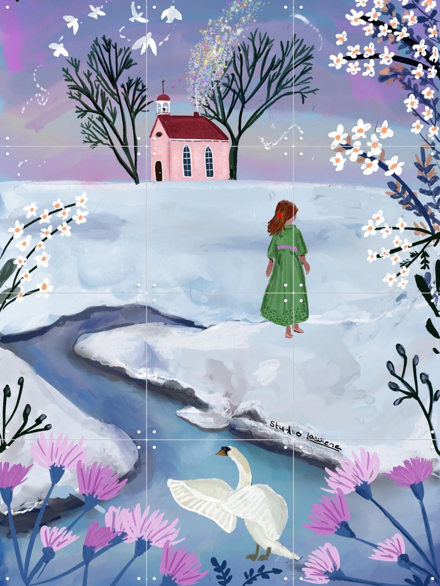 IXXI Winter, Studio LaWiene - 60 x 80 cm - Gratis ophangtool - Grote wanddecoratie en posters - Speels, Surrealisme, Illustraties, Digitale Kunst
