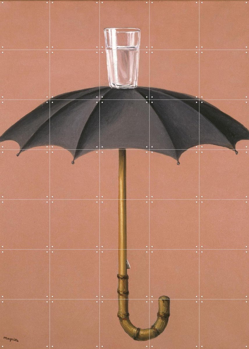 IXXI Les Vacances de Hegel (1958), Magritte & Standaard Uitgeverij - 100 x 140 cm - Gratis ophangtool - Grote wanddecoratie en posters - Geometrische