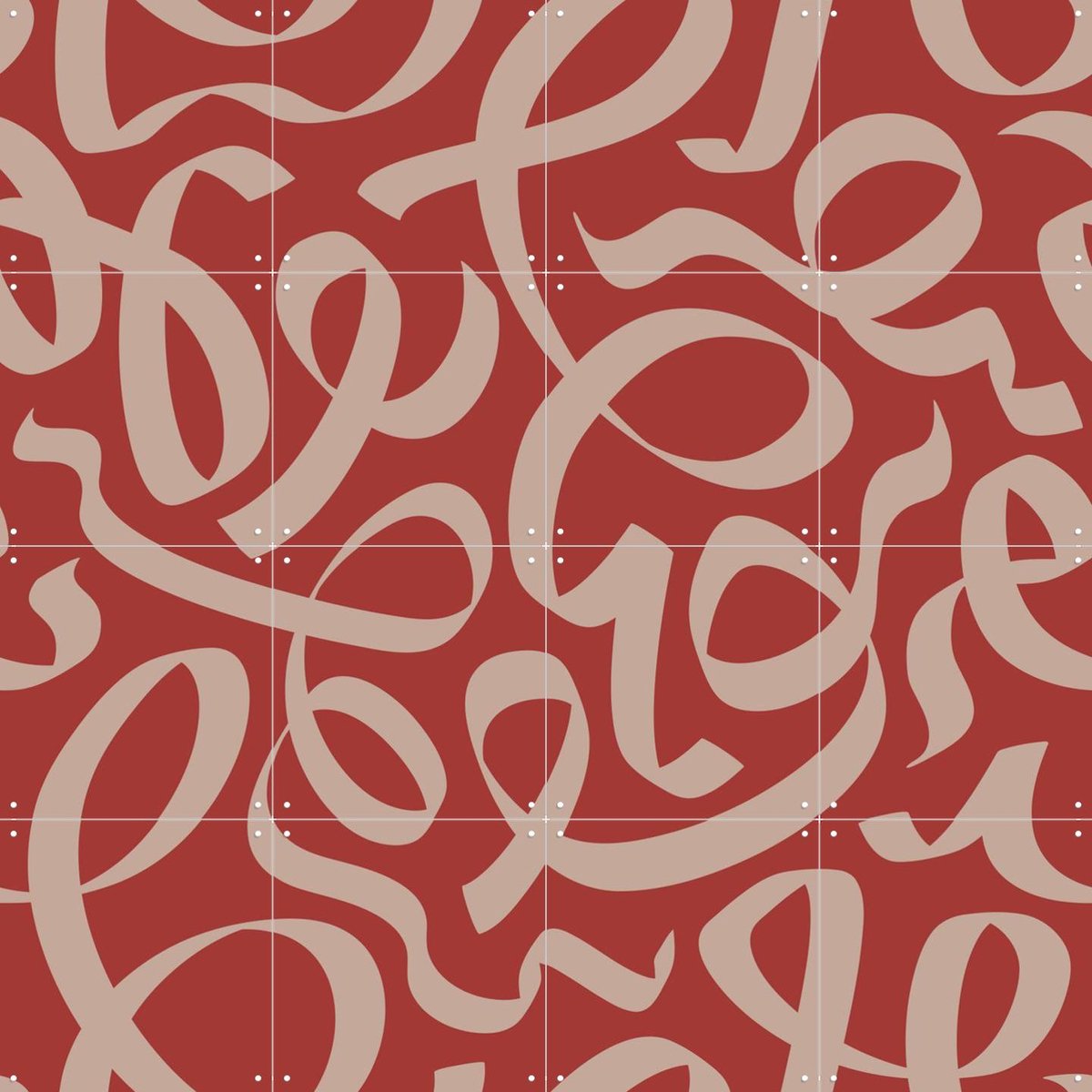 IXXI Scala Terracotta, Markus Laible - 80 x 80 cm - Gratis ophangtool - Grote wanddecoratie en posters - Modern, Speels, Abstract, Line art