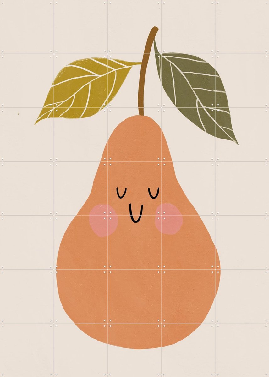 IXXI Happy Pear, Treechild & Various - 100 x 140 cm - Gratis ophangtool - Grote wanddecoratie en posters - Retro, Speels, Abstract, Illustraties