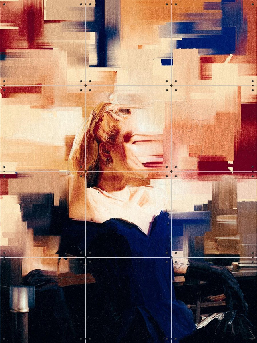 IXXI Abstract Woman, Vineet Suresh - 60 x 80 cm - Gratis ophangtool - Grote wanddecoratie en posters - Digitale Kunst, Modern, Gemengde Technieken