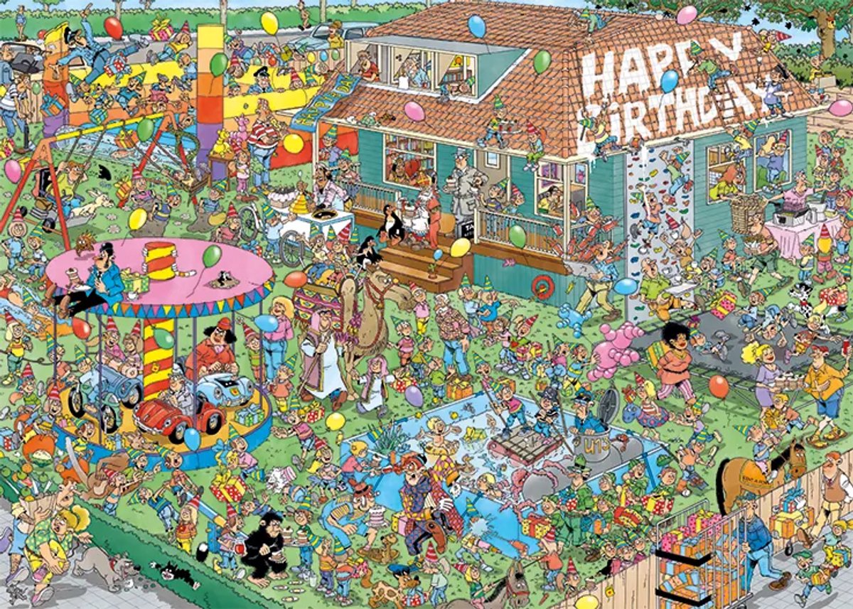 Jan van Haasteren - Stichting Jarige Job 15 jaar - Ieder kind verdient een verjaardag - 1000 stukjes puzzel - Legpuzzel - Speciale editie — afbeelding 5