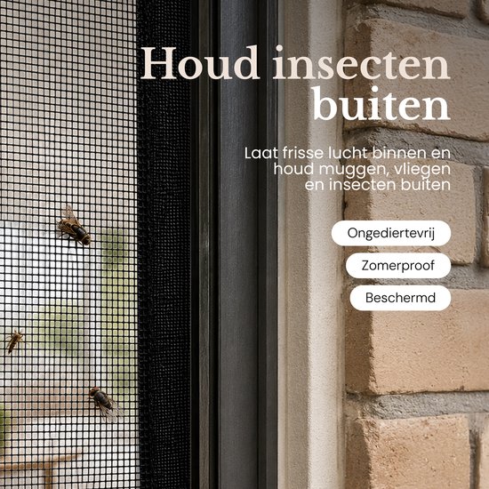O'DADDY® Deurgordijn Deluxe FIBER - Magnetisch Vliegengordijn - Voor Nieuwbouw en Standaard Deuren - Eenvoudige Installatie - Deurhor Zwart - 100x240 cm