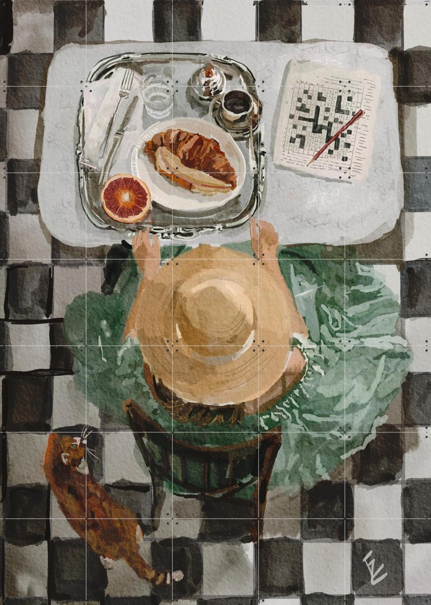 IXXI Crosswords, Ekaterina Zagorska - 100 x 140 cm - Gratis ophangtool - Grote wanddecoratie en posters - Schilderijen, Woonkamer, Eetkamer, Keuken