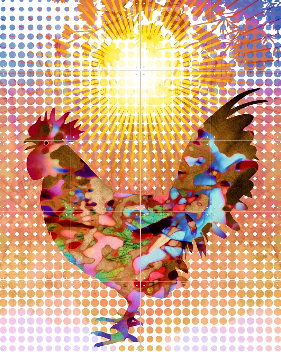 IXXI Rise And Shine!, Angelo Cerantola - 80 x 100 cm - Gratis ophangtool - Grote wanddecoratie en posters - Digitale Kunst, Surrealisme, Modern