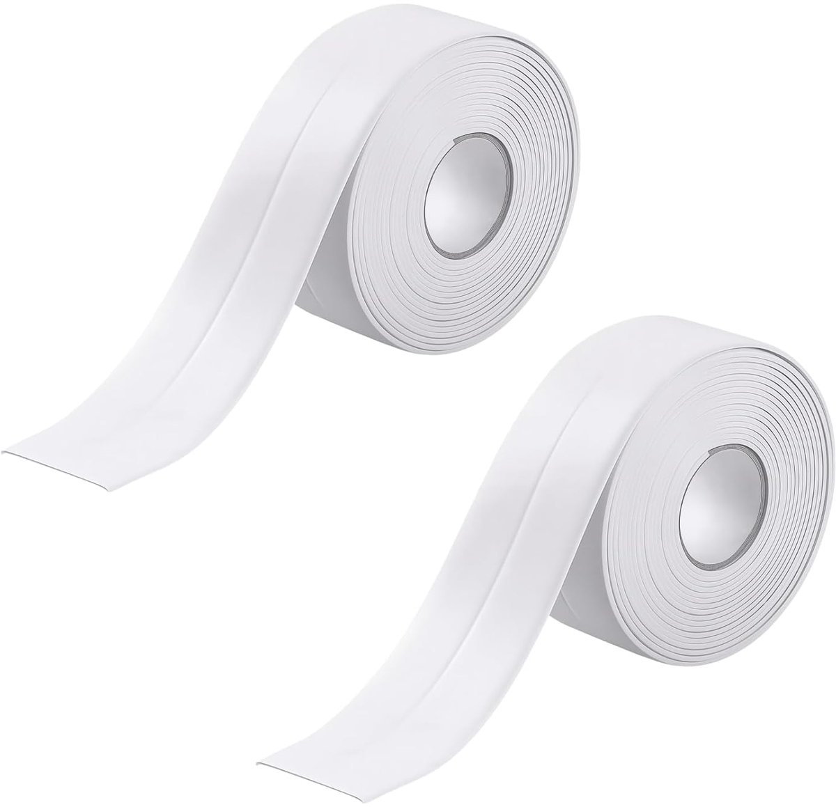 2 rollen afdichtingstape, zelfklevend, 22 mm x 3,2 m, pvc-afdichtingstape, waterdicht, raamafdichting, voegenafdichtingstape, douche voor keuken, badkamer, toilet meer, wit
