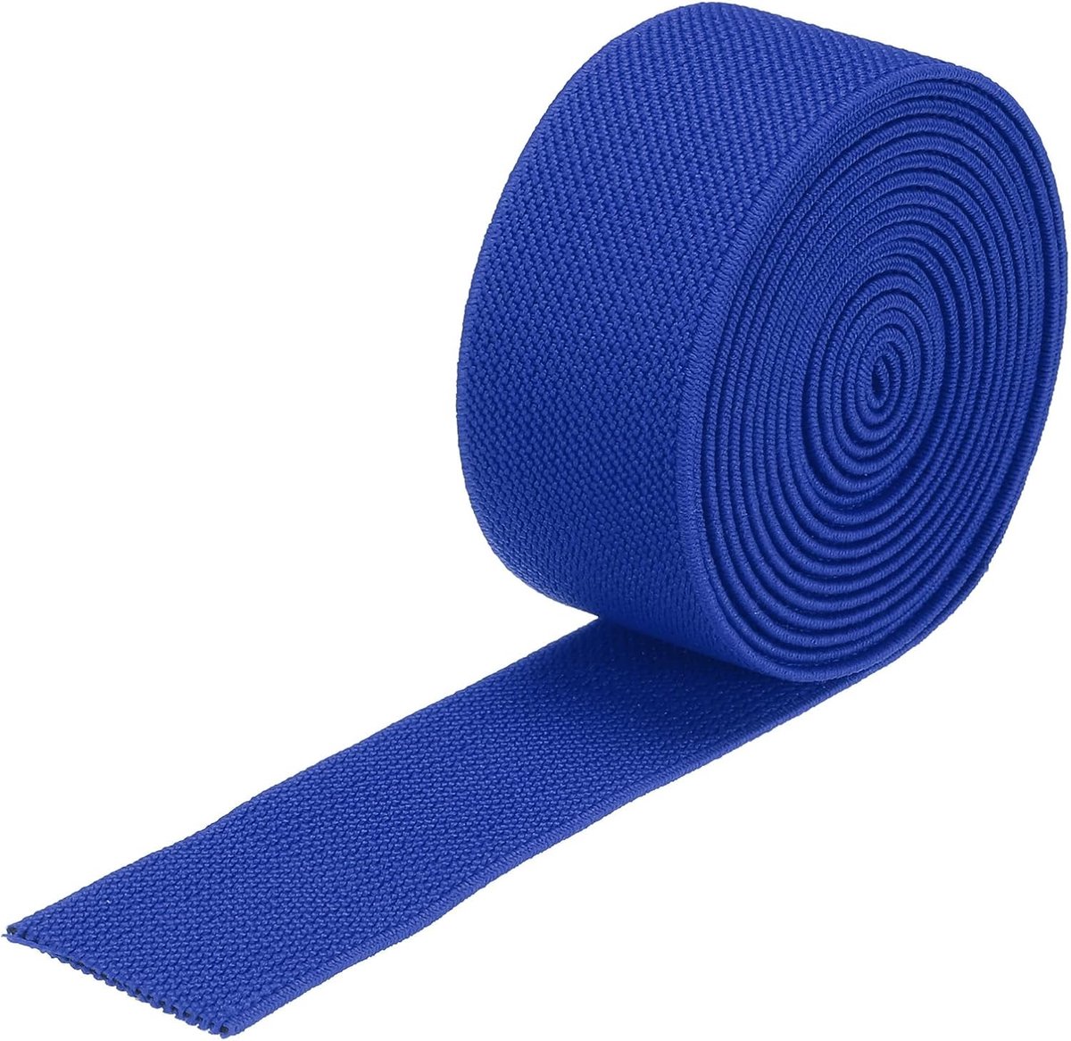 Elastische band, breed, van keperstof, dubbelzijdig, 3 cm (1,2 inch), plat, 2 yards/6 voeten, elastische band, stof, spoel, spanband, blauw, voor het naaien van riemen