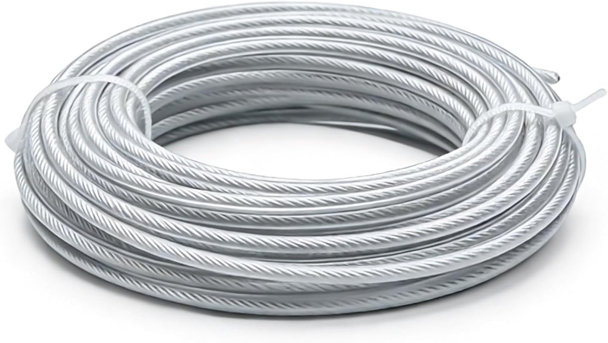 Draad voor maaiers, 3,0 mm x 41 m, stalen nylondraad, grastrimmerdraad, voor bosmaaier, reservedraad voor grastrimmer voor bosmaaier voor Weed Grass Yard Garden
