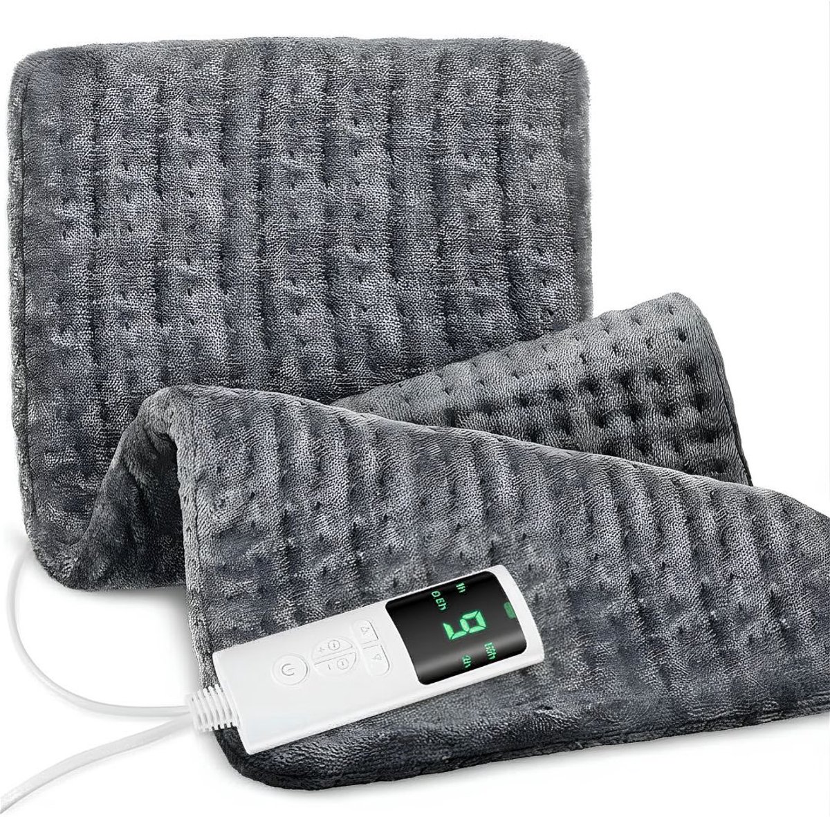 NIVA® Warmtekussen - Elektrisch Warmtekussen - Snelle Opwarming - Grijs - 31cm x 10cm x 10cm