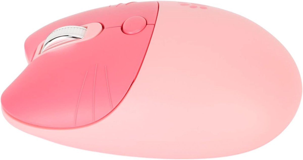 Leuke Kat Draadloze Muis, 2.4G Draadloze Muis Met Mute Functie Voor Vrouwen Kantoor Thuis (Roze)