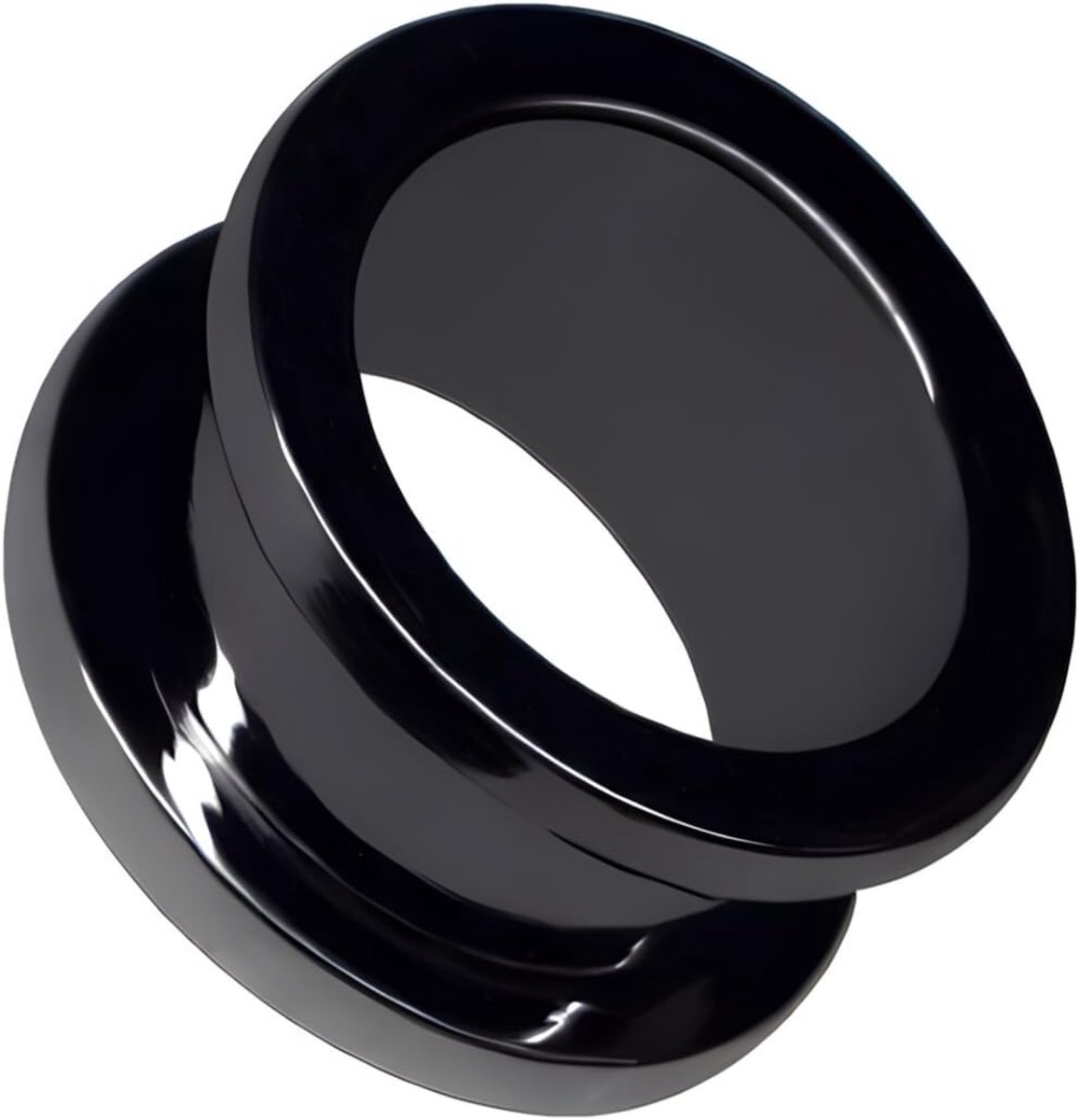 TUNNEL 4-18mm CHIRURGENSTAAL 316L ROESTVRIJ STAAL Piercing Sieraden Plug Tube Ear Plug Schroef Draad Stalen Ear-Plug (14mm, Zwart Donker)