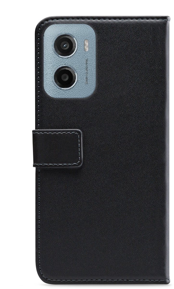 Mobilize Telefoonhoesje geschikt voor Motorola Moto E15 Hoesje | Mobilize Classic Gelly Bookcase Portemonnee | Pasjeshouder voor 2 Pasjes | Telefoonhoesje voor Pinpas / OV Kaart / Rijbewijs - Zwart