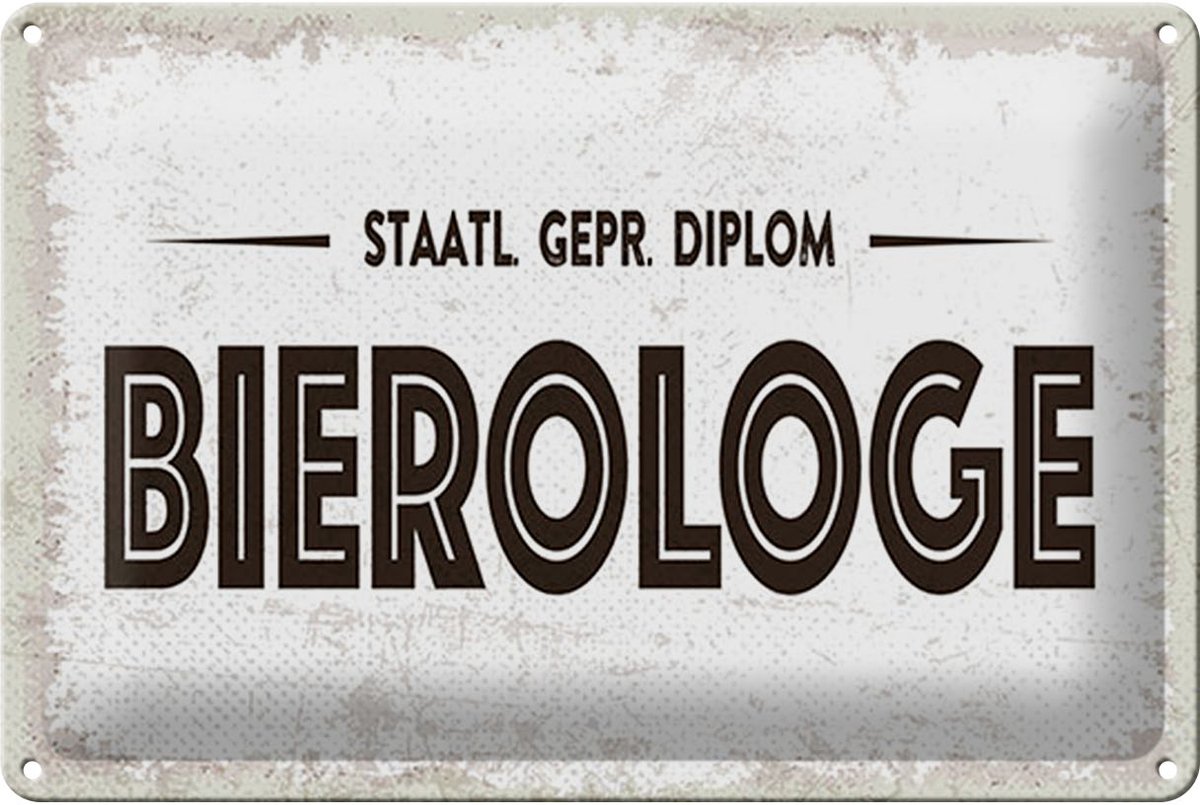 Blechschild 30x20cm staatlich geprüfter Bierologe